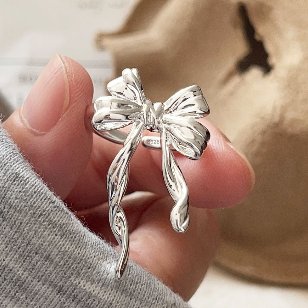 Tie Clip Silver - 925 Sterling Silver Rings For Women