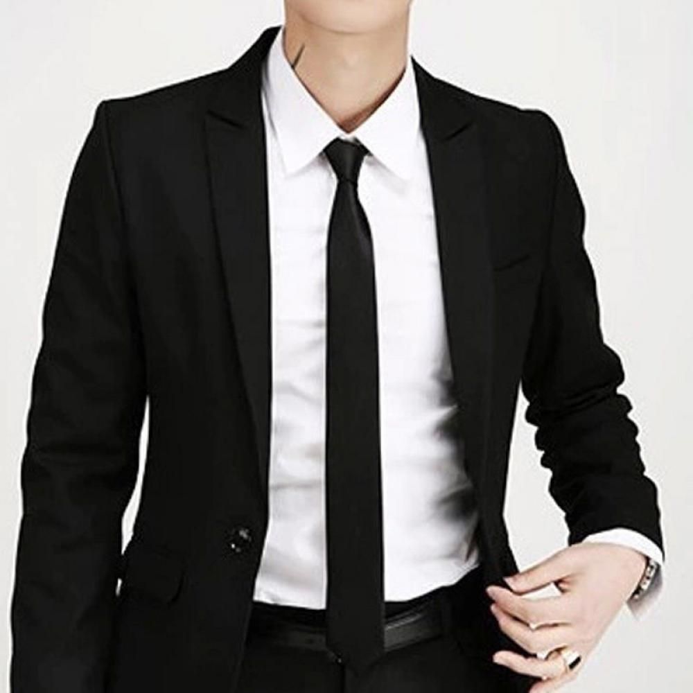 Fashion Casual Slim Plain Mens - Skinny Tie Men ulasan dan harga