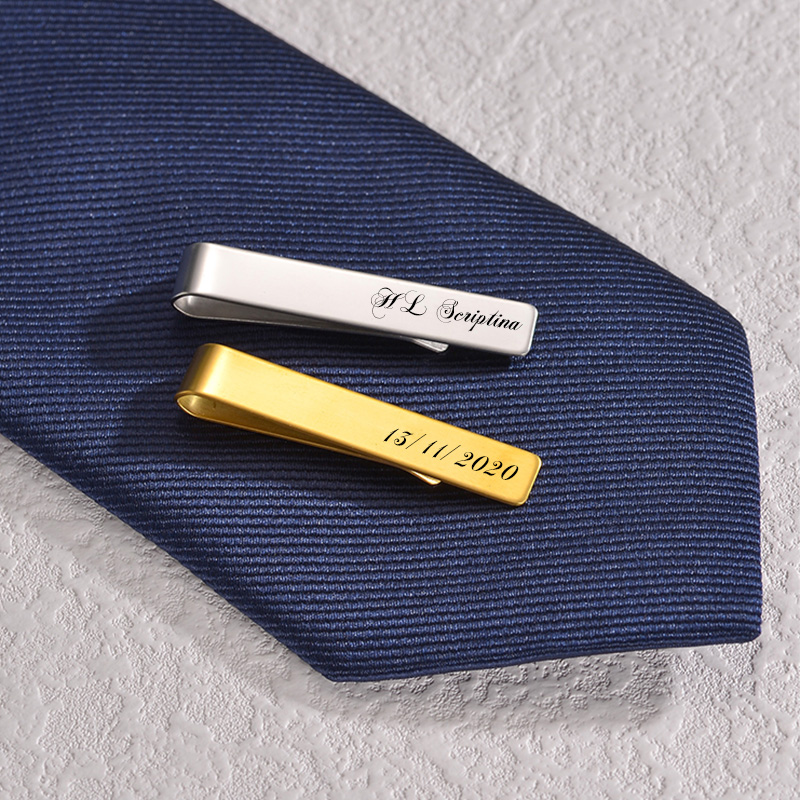 Stainless Steel Engraved Name  - Tie Bar Set Gift ulasan dan harga