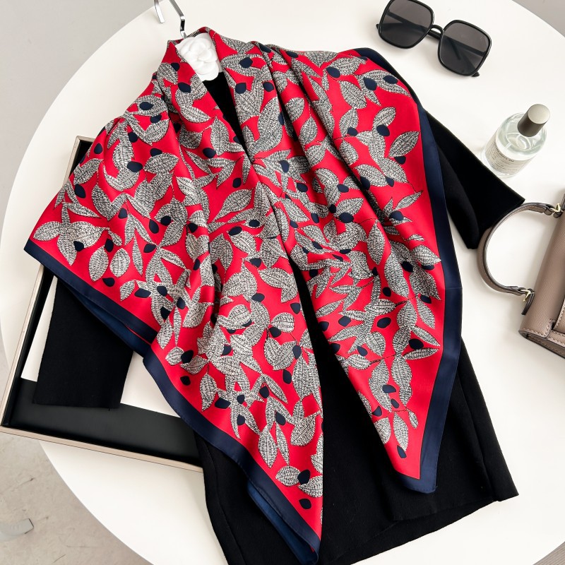 90cm Square Scarf High Quality - Silk Neck Scarf ulasan dan harga