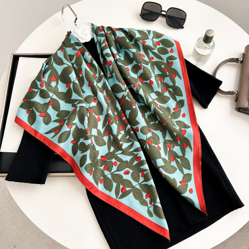 90cm Square Scarf High Quality - Silk Neck Scarf ulasan dan harga