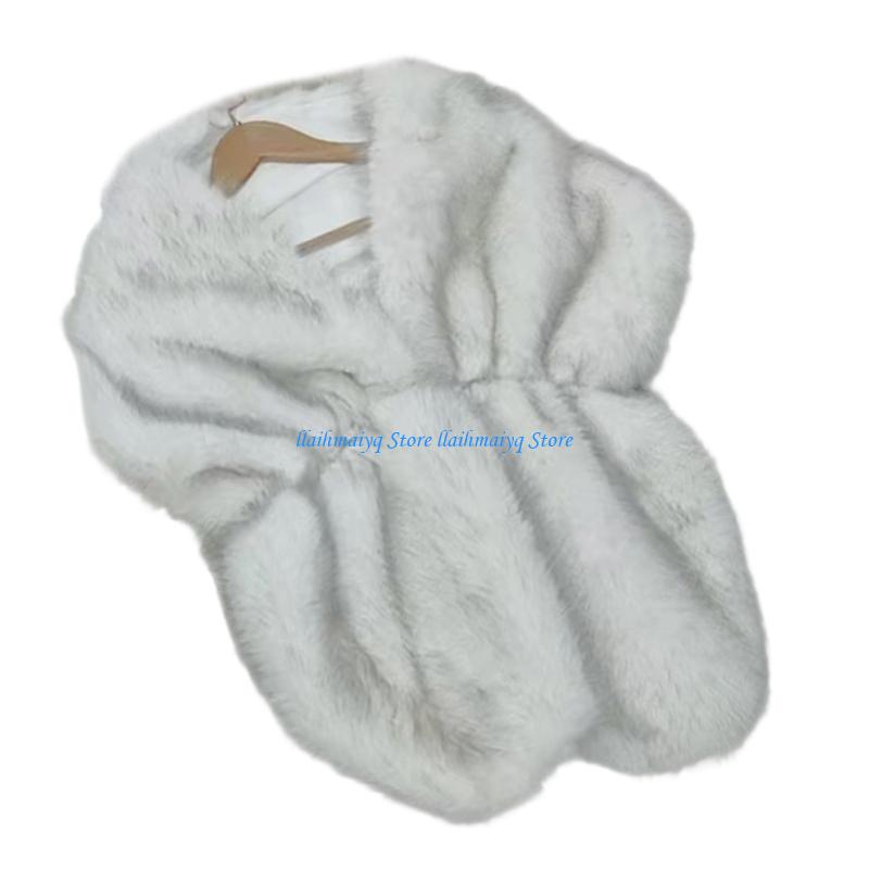 573B Luxurious Artificial Furs - Stole Wedding Shawl ulasan dan harga