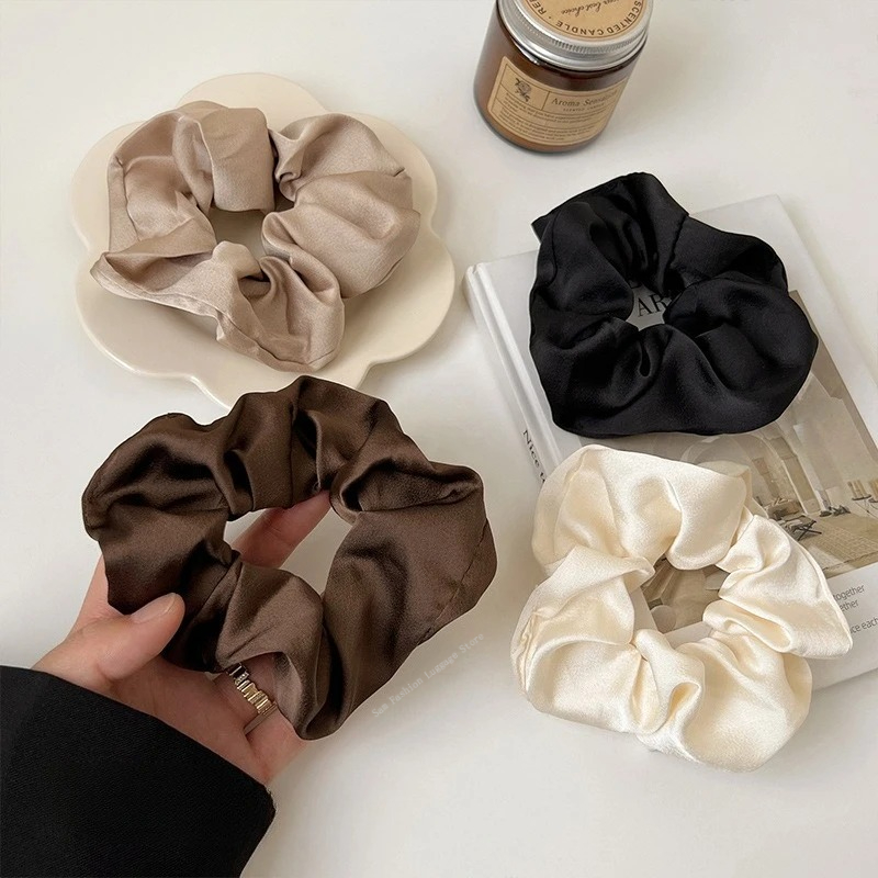 Vintage Silk Hair Scrunchies E - Silk Tie Striped ulasan dan harga
