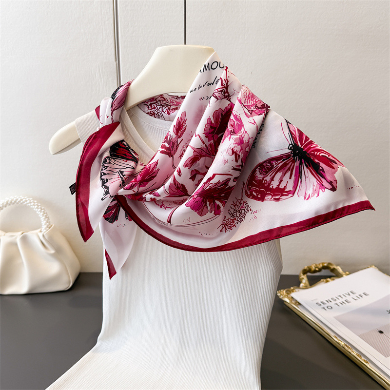 Vintage Butterfly Sketch Squar - Ascot Neck Scarf ulasan dan harga