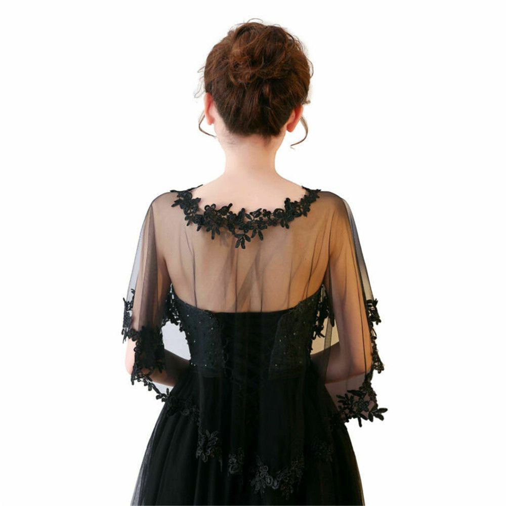 Fashion Lace Short Sleeve Shru - Stole Wedding Shawl ulasan dan harga