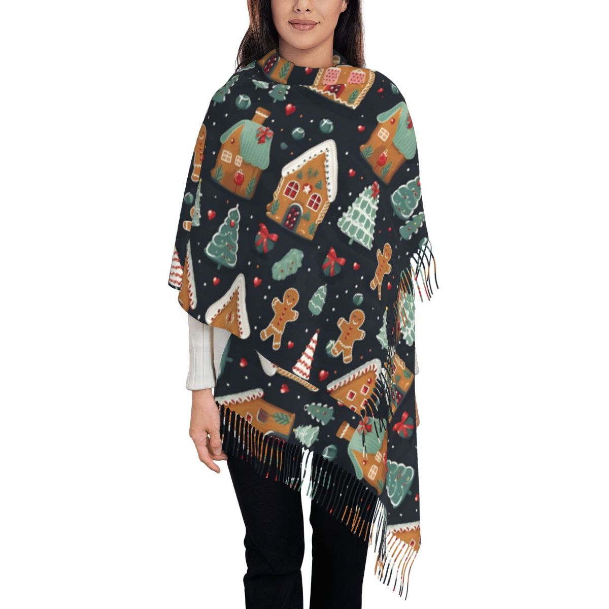 Christmas Delight- Whimsical G - Pashmina Wrap Large ulasan dan harga