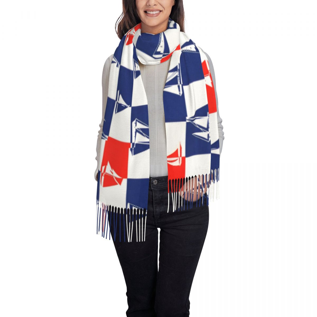Sailing Ship Ocean Scarf Fall  - Pashmina Wrap Large ulasan dan harga