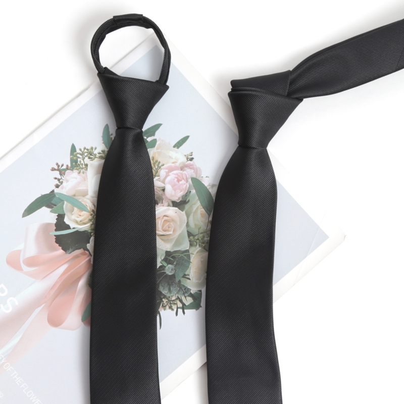 Black Colors Zipper Tie Handma - Skinny Tie Men ulasan dan harga