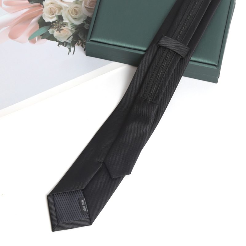 Black Colors Zipper Tie Handma - Skinny Tie Men ulasan dan harga