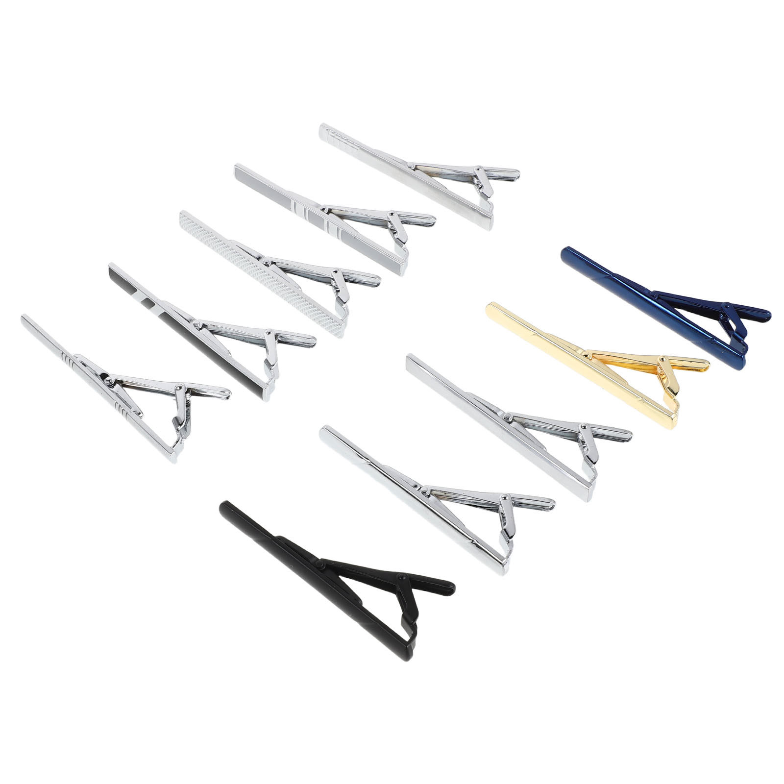 10Pcs Necktie Clip Set Elegant - Tie Bar Set Gift ulasan dan harga