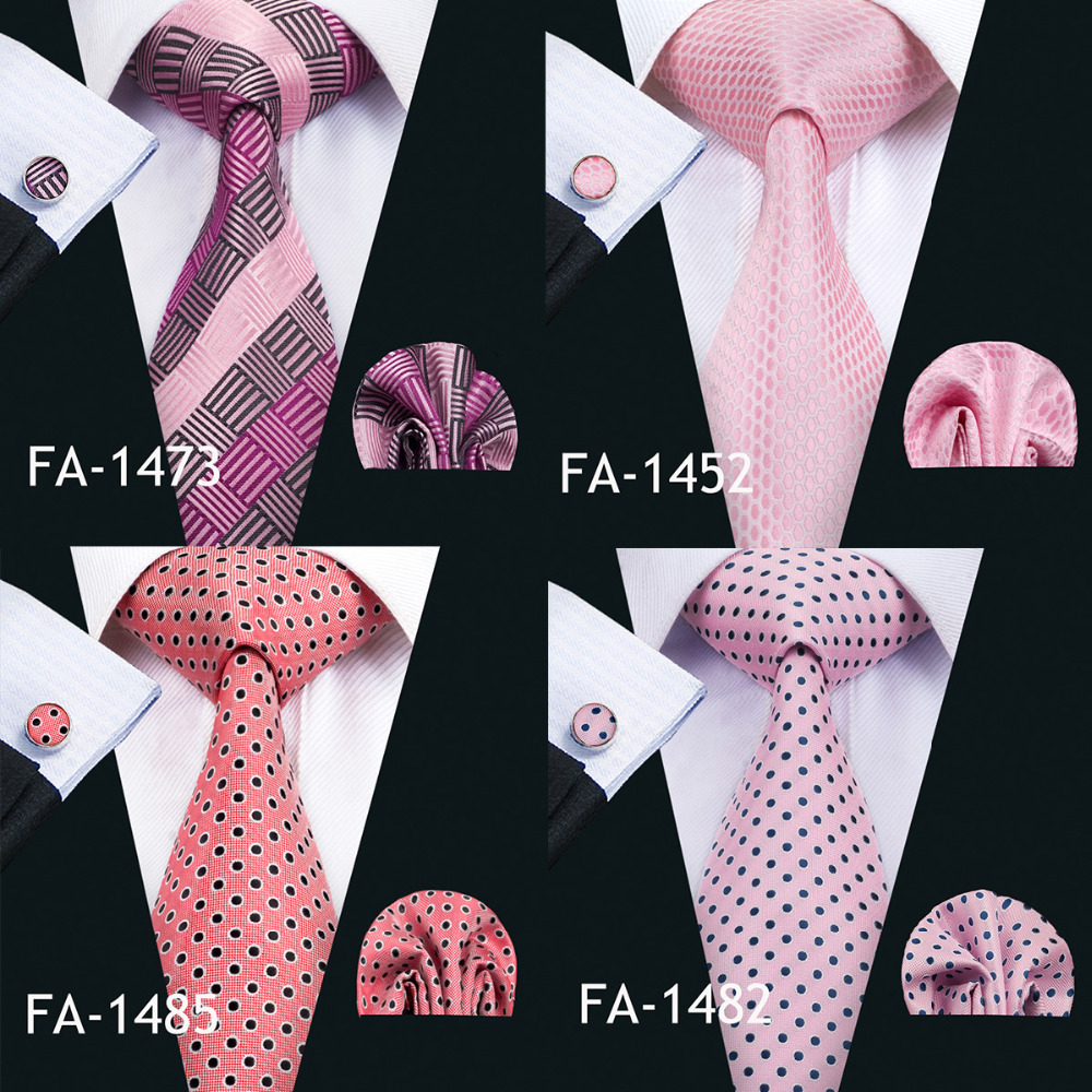 Barry.Wang New Pink Tie For We - Silk Tie Striped ulasan dan harga