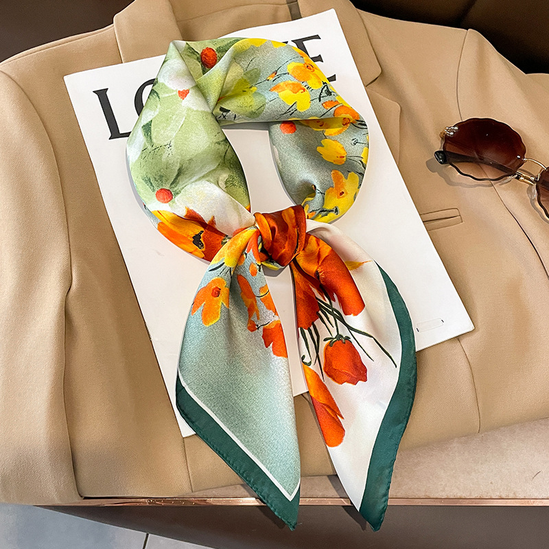 70x70cm Silk Scarf Square For  - Silk Neck Scarf ulasan dan harga
