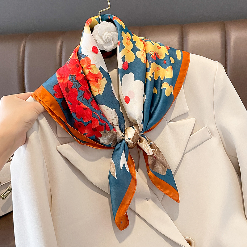 70x70cm Silk Scarf Square For  - Silk Neck Scarf ulasan dan harga