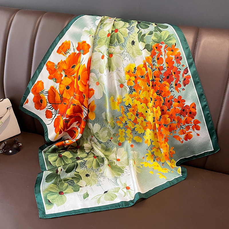 70x70cm Silk Scarf Square For  - Silk Neck Scarf ulasan dan harga