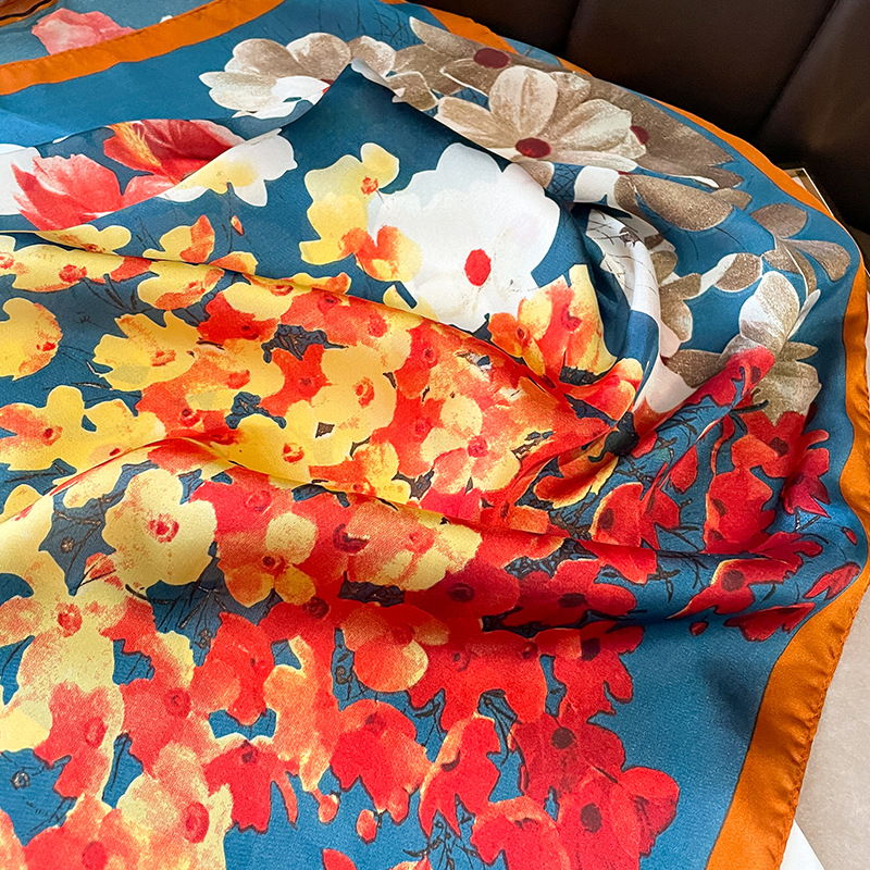 70x70cm Silk Scarf Square For  - Silk Neck Scarf ulasan dan harga