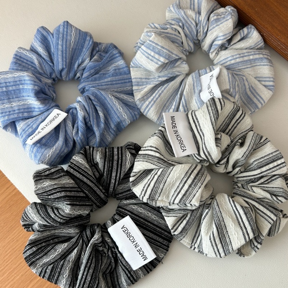 2025 Korea Fashion Stripe Hair - Silk Tie Striped ulasan dan harga