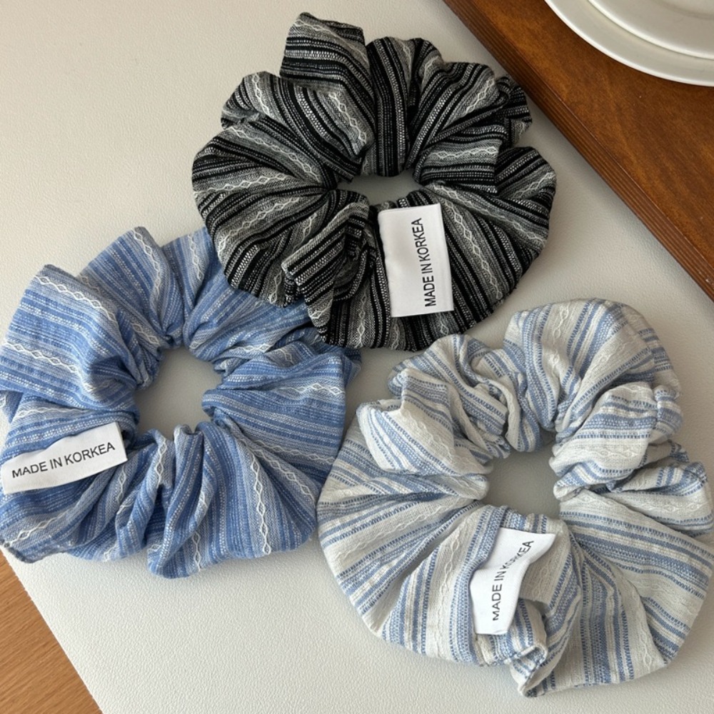 2025 Korea Fashion Stripe Hair - Silk Tie Striped ulasan dan harga