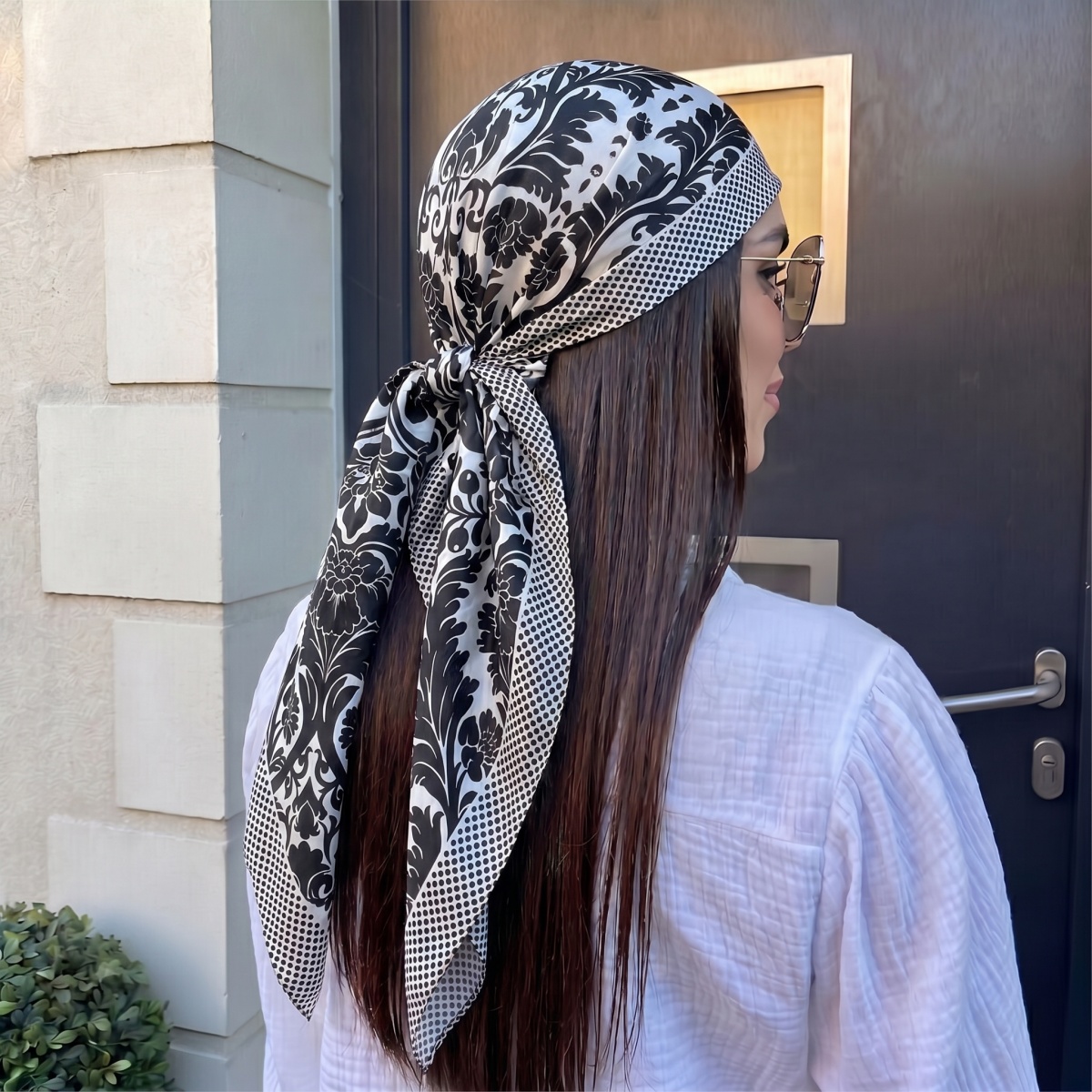 NEW Women Silk Square Scarf La - Pashmina Wrap Large ulasan dan harga