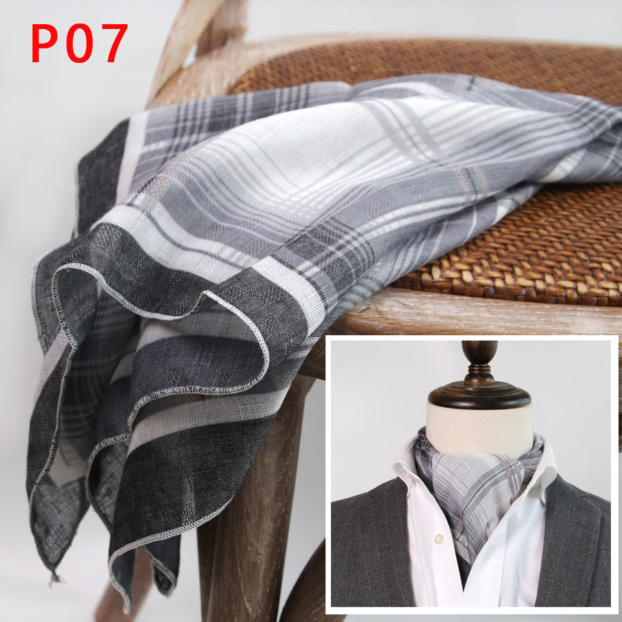 Men's Square Scarf with Button - Ascot Neck Scarf ulasan dan harga