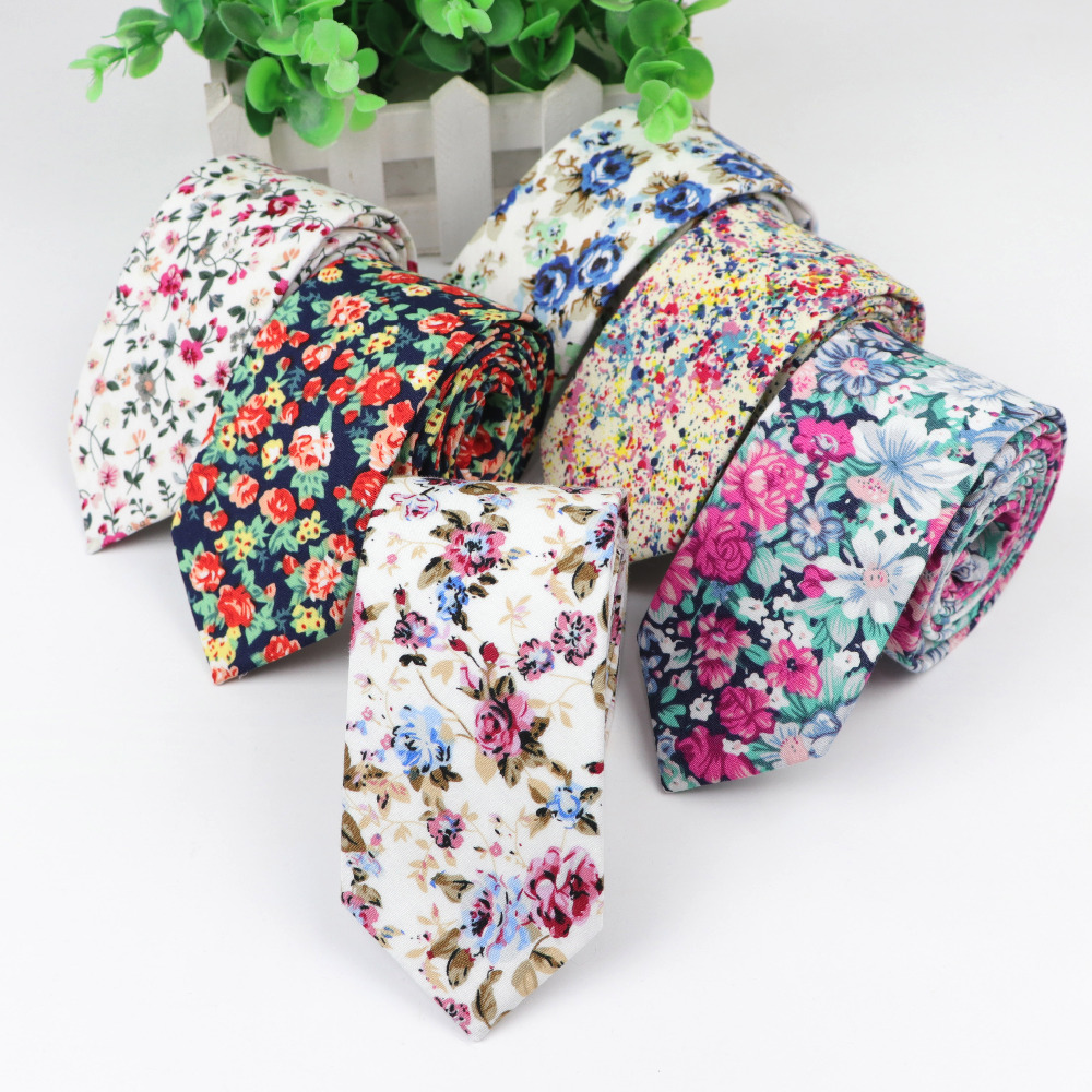 Cotton Flower Tie Men's Colour - Skinny Tie Men ulasan dan harga