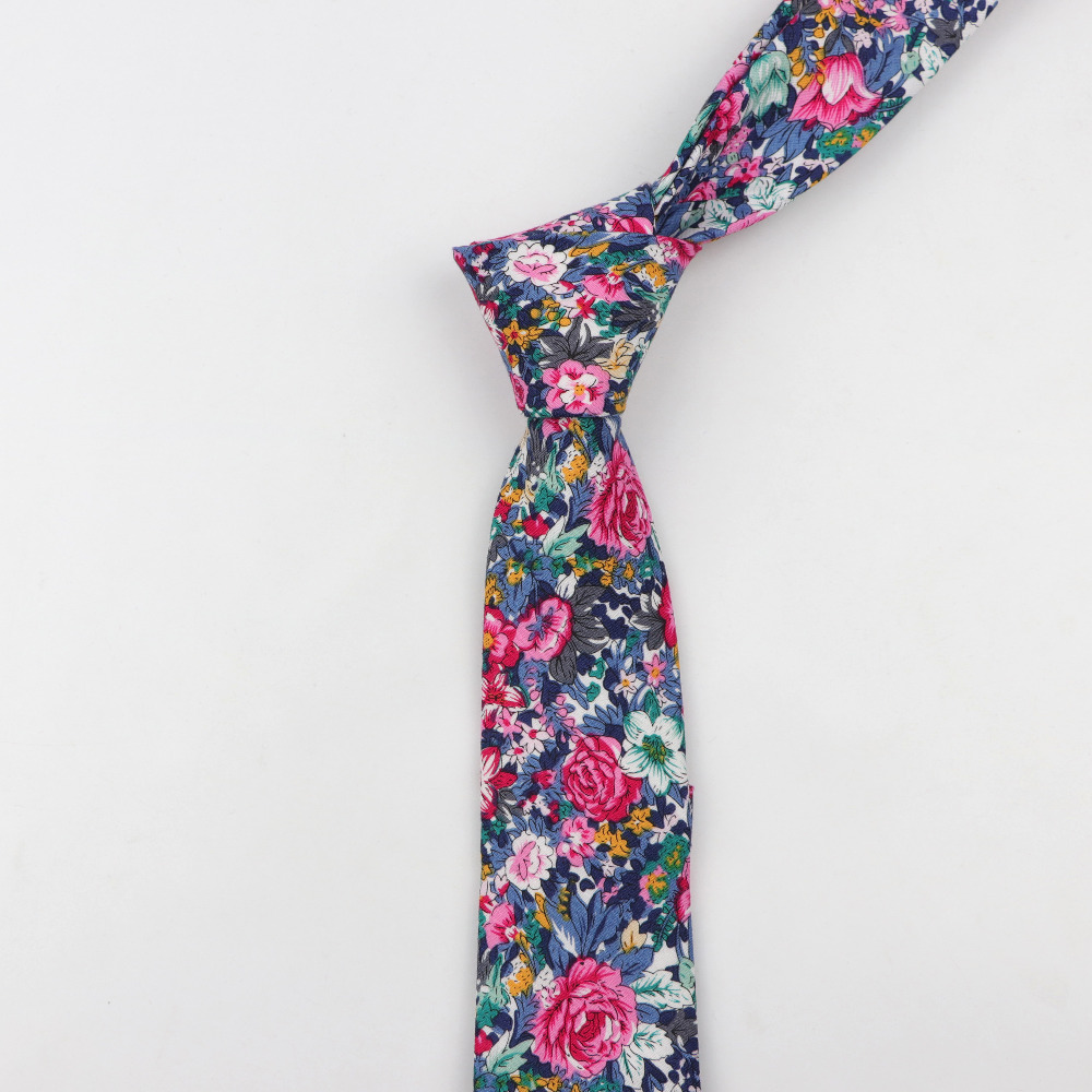 Cotton Flower Tie Men's Colour - Skinny Tie Men ulasan dan harga