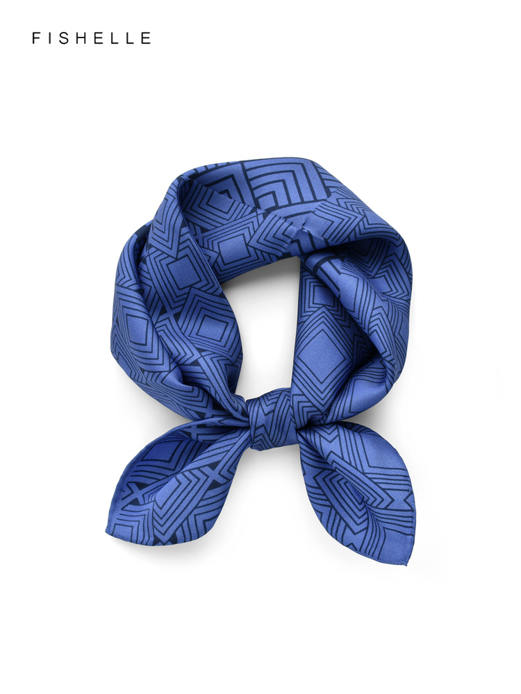 Geometric printed real silk tw - Face Scarf Mask ulasan dan harga