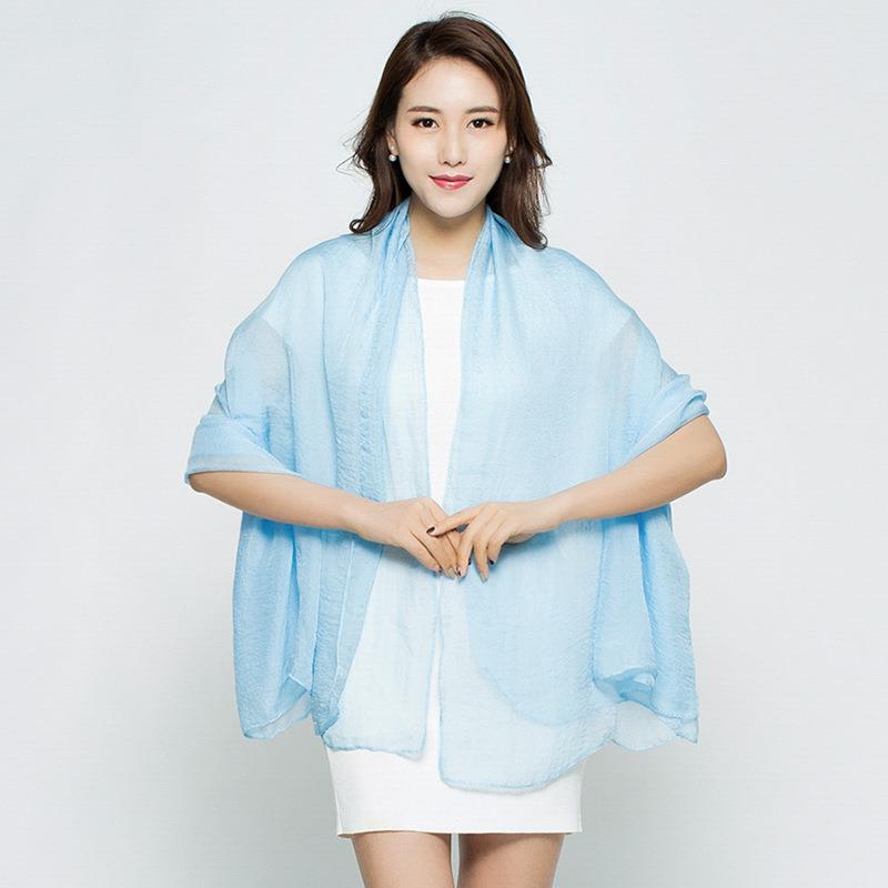Long Scarf Summer Wrap Scarf L - Silk Neck Scarf ulasan dan harga