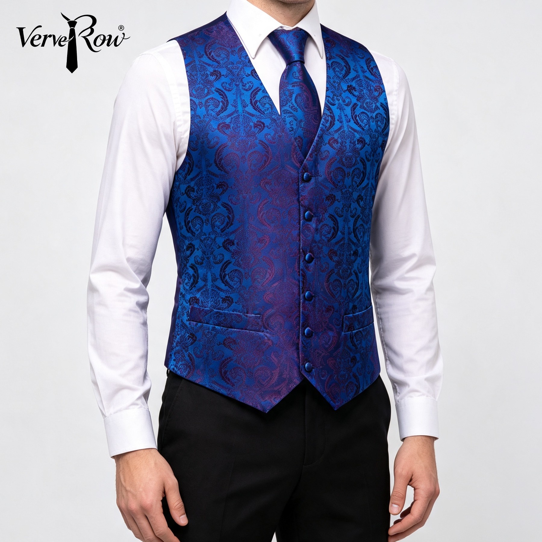Vest Tie Pocket Square 3Pcs Bl - Pocket Square Set ulasan dan harga