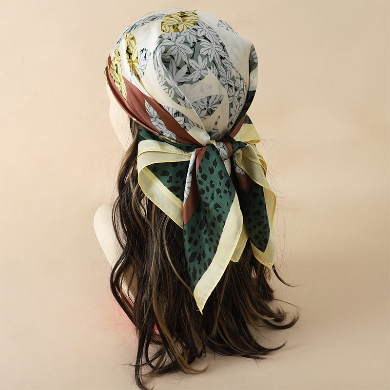 70x70cm Women Scarf Silk Feeli - Face Scarf Mask ulasan dan harga
