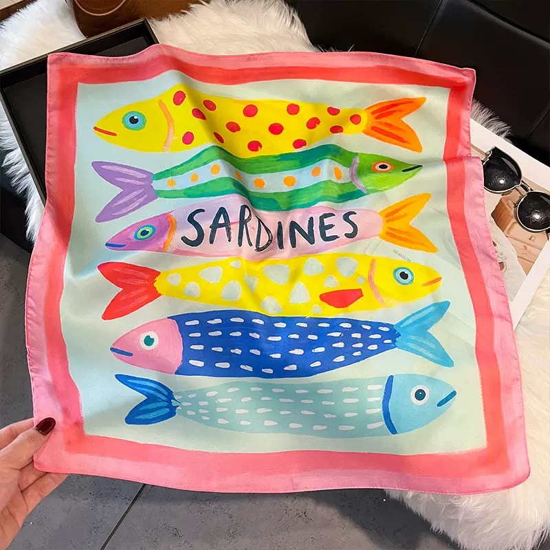 Fashion Fish Pattern Square Si - Face Scarf Mask ulasan dan harga