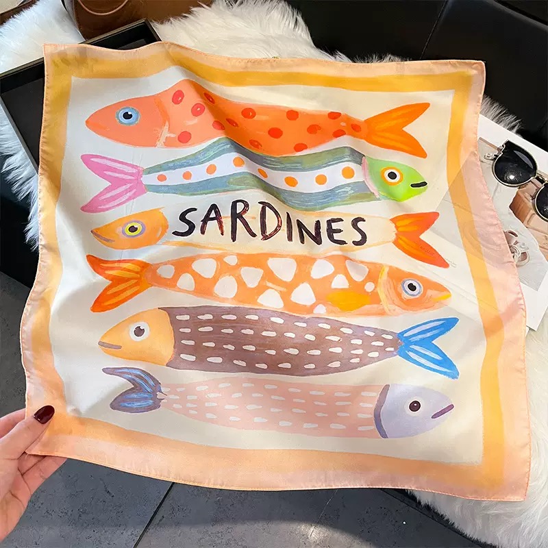 Fashion Fish Pattern Square Si - Face Scarf Mask ulasan dan harga