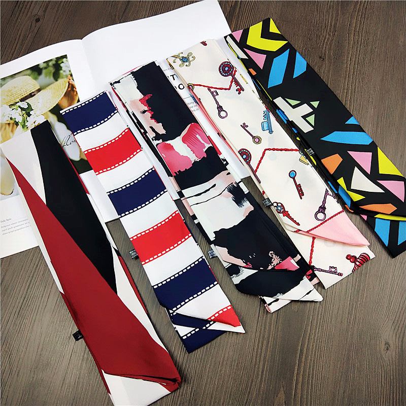 TOP Small Long Silk Neckerchie - Silk Tie Striped ulasan dan harga