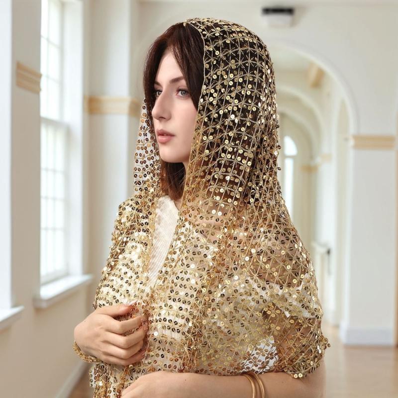 Y3NE Embellished Sequins Weddi - Stole Wedding Shawl ulasan dan harga