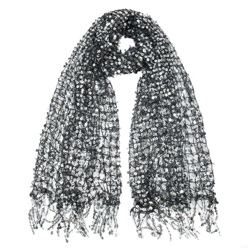 Y3NE Embellished Sequins Weddi - Stole Wedding Shawl ulasan dan harga